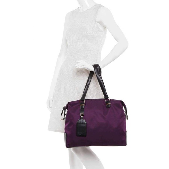 Lavie Pre Loved Purple Black Laptop Bag - Picture 3 of 14